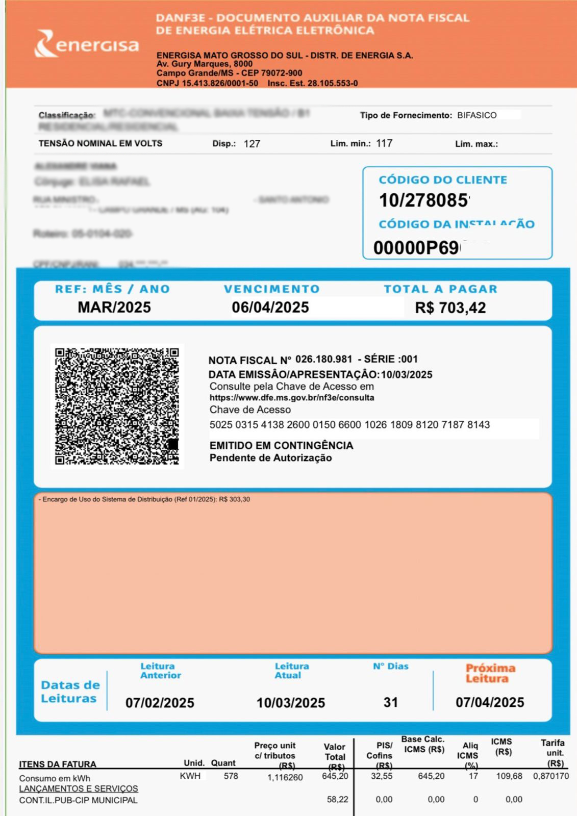 Conta de luz antes da energia solar