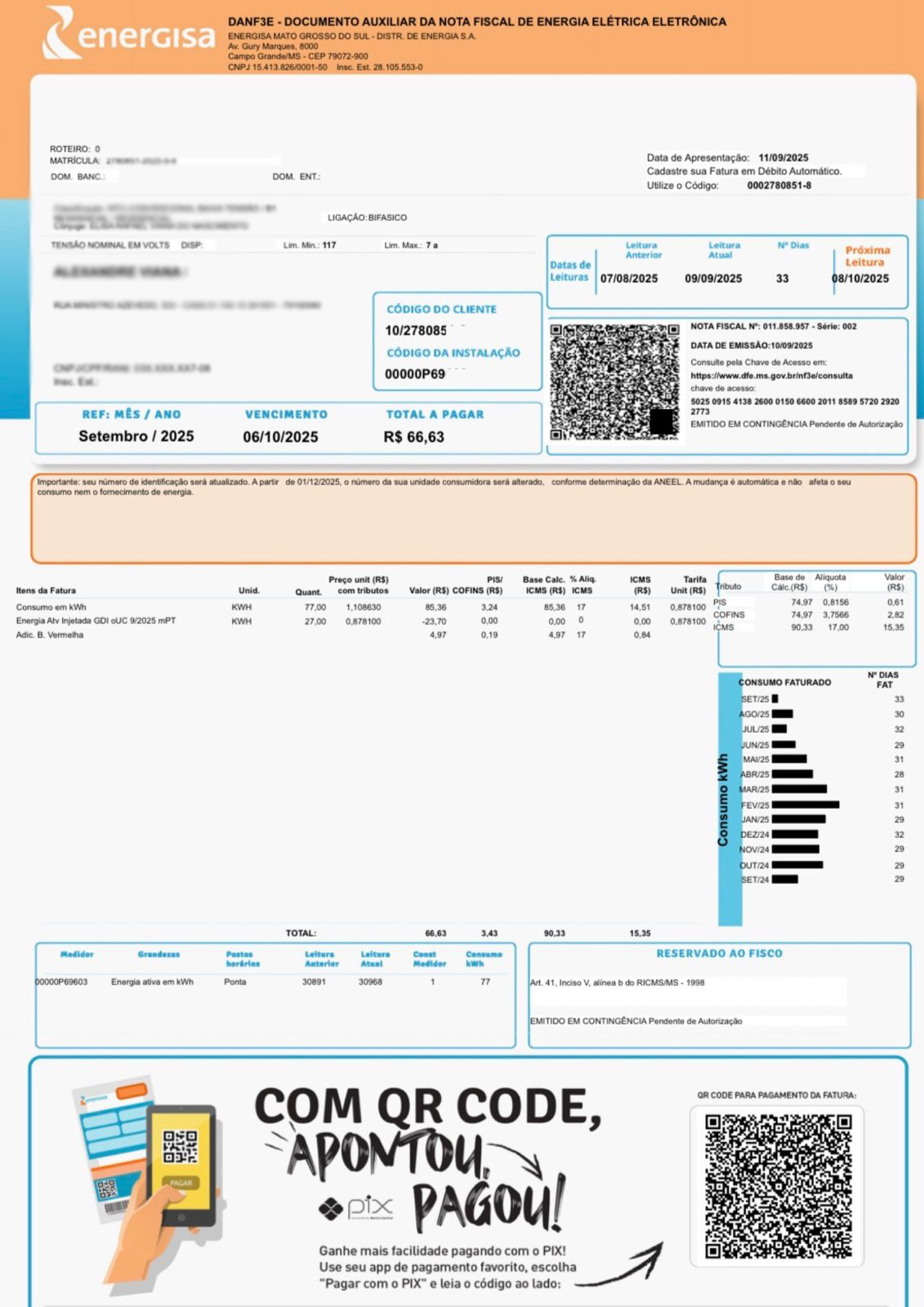Conta de luz depois da energia solar